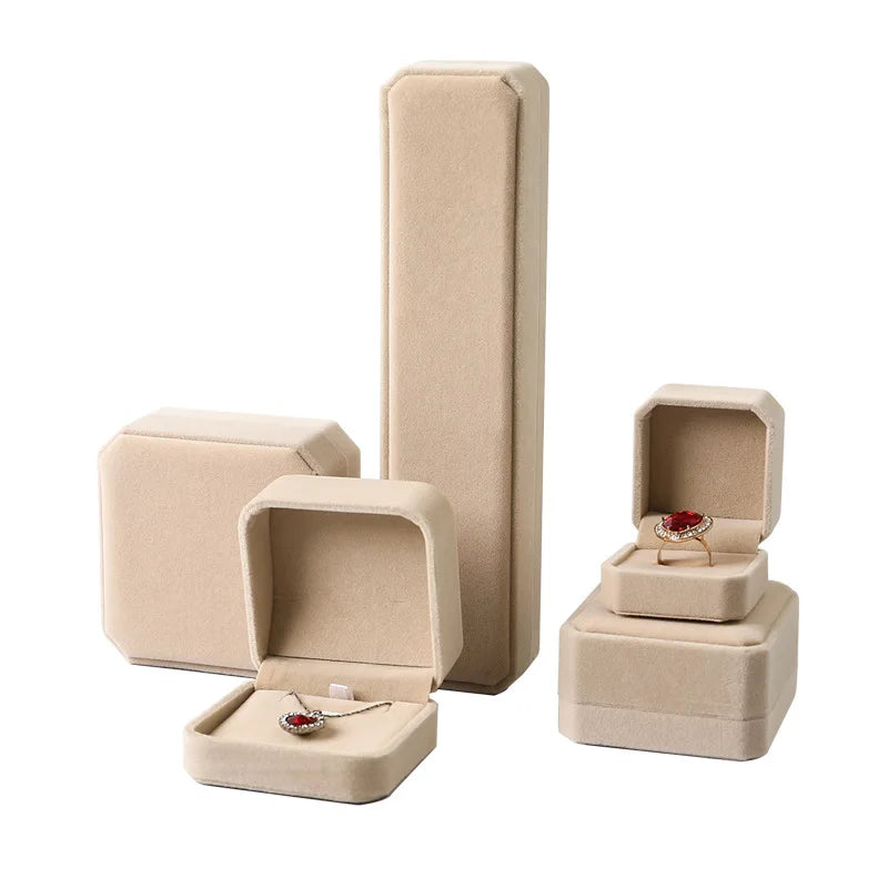 Velvet Jewelry Box Storage Case – Rings, Necklaces & Bracelets Jewelry Storage Box Qme