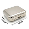 Portable Pocket Ashtray with Lid – Square Stainless Steel Portable Pocket Ashtray Qme one size