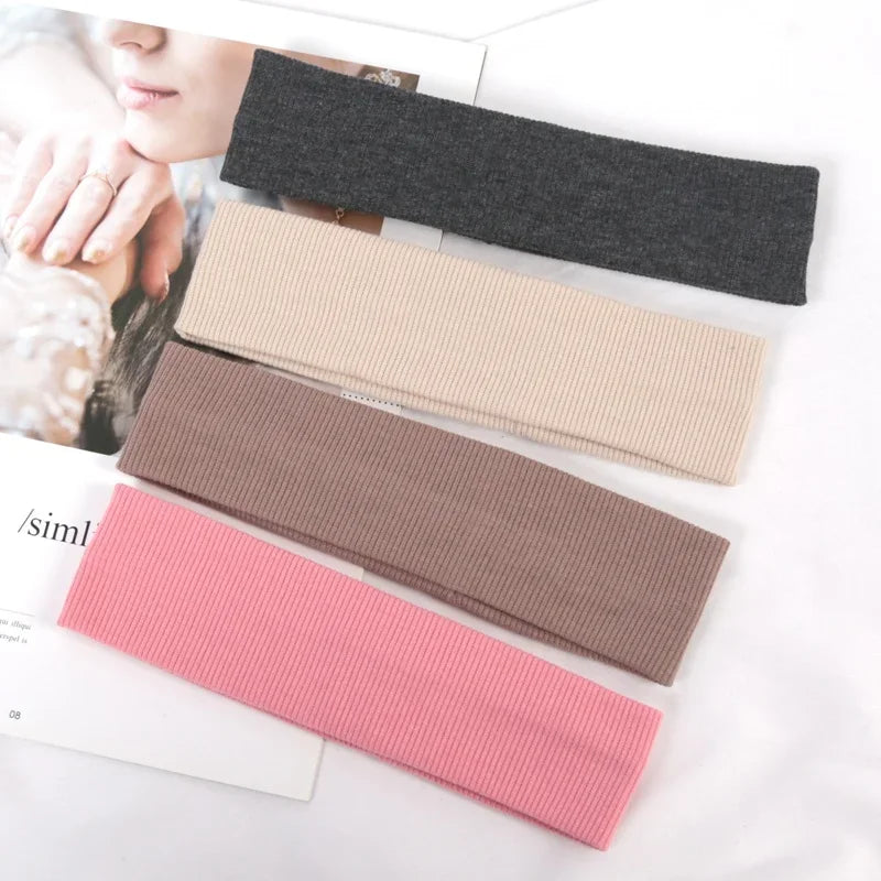 Women's Sports Headbands 4-Pack – Fitness, Yoga & Face Wash Sports Headbands Qme A2