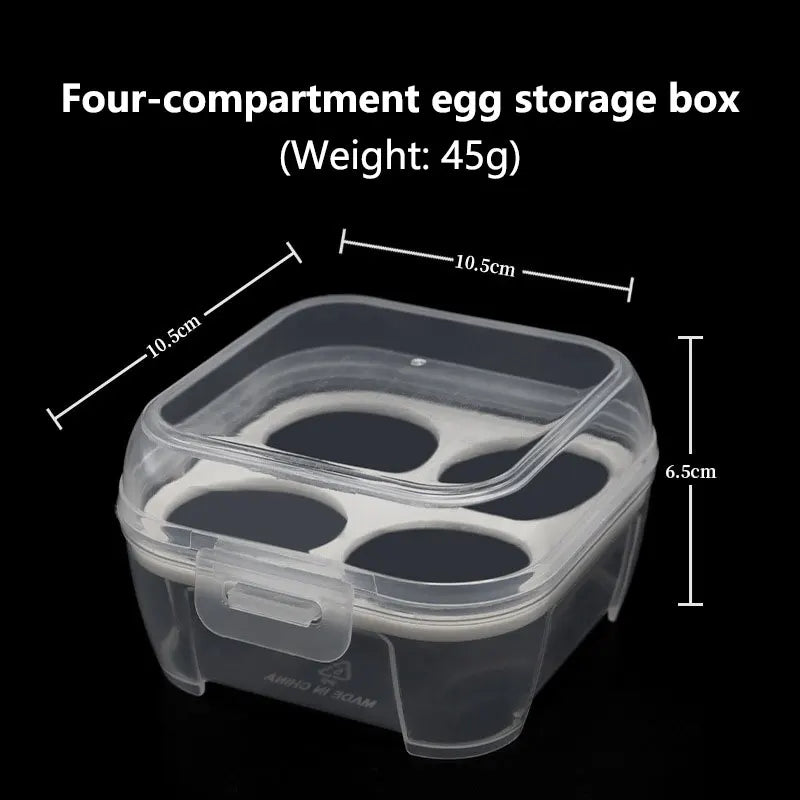 Shockproof Portable Egg Storage Box – 3/4/8 Grid Egg Tray Egg Storage Container Qst 4 grids