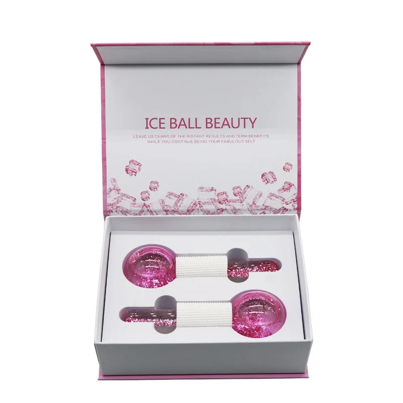 Crystal Ice Facial Cooling Massage Balls – Glass Skincare Tool Facial Massage Tool Qme