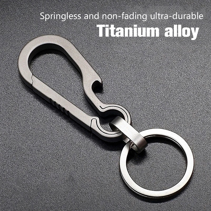 Titanium Alloy Buckle Keychain – EDC Key Ring Clip Buckle Keychain Qme
