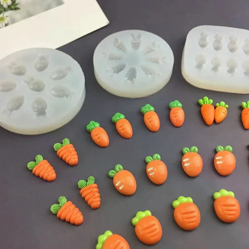 Mini Carrot Silicone Molds for Cakes, Chocolate & Easter Silicone Baking Mold Qme