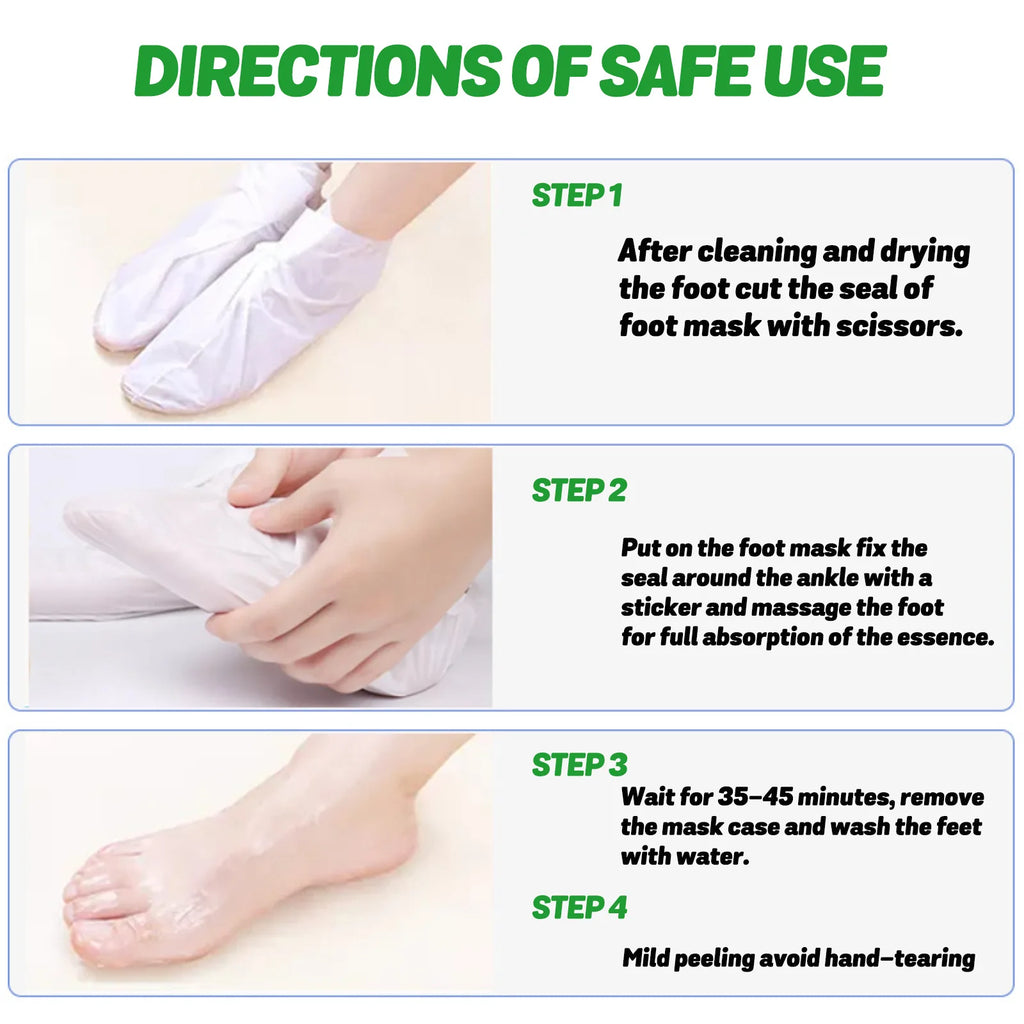 EELHOE Aloe Vera Exfoliating Foot Mask Pedicure Sock Pad Exfoliating Foot Mask Qst