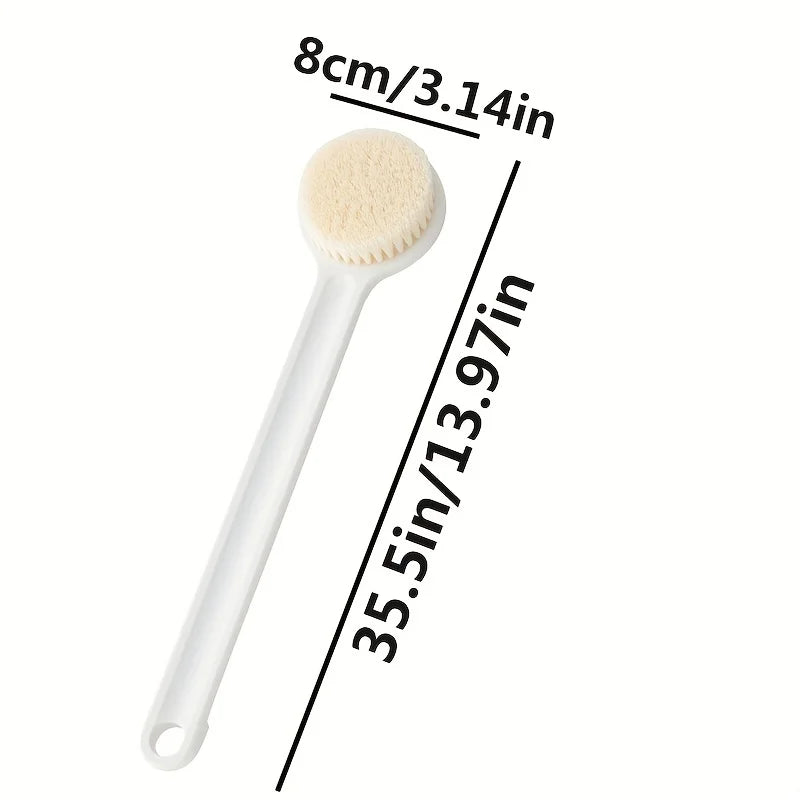 Long Handle Bath Brush – Soft Bristles for Back Scrubbing Bath Brush Qme
