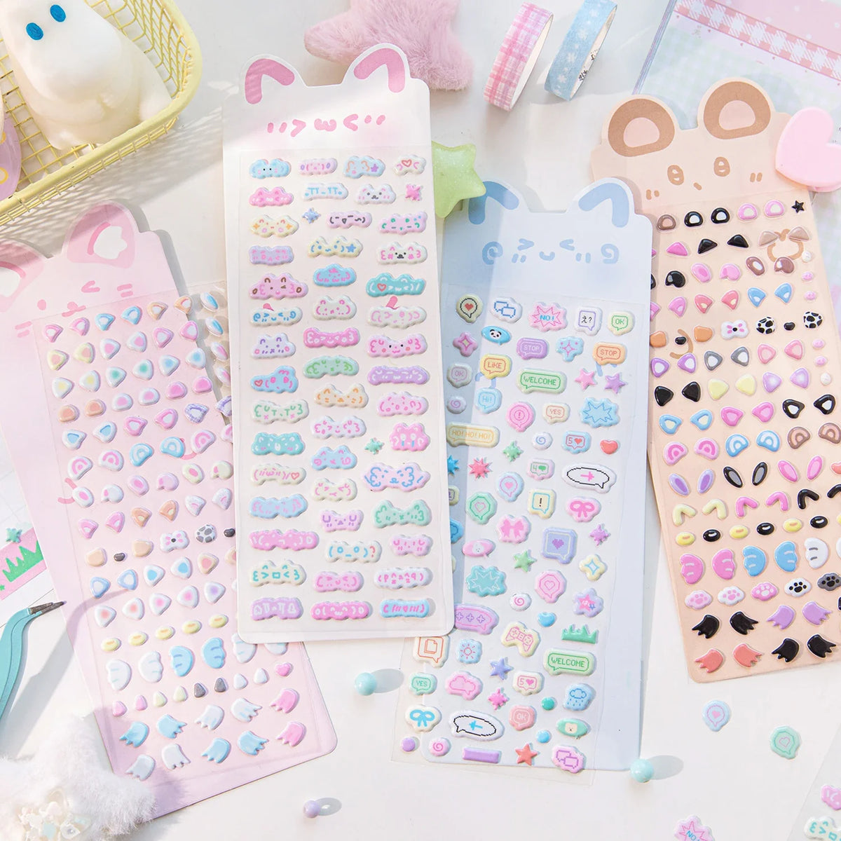 Korean Cartoon Decorative Stickers – Scrapbook & Planner Decorative Sticker Sheets Qme
