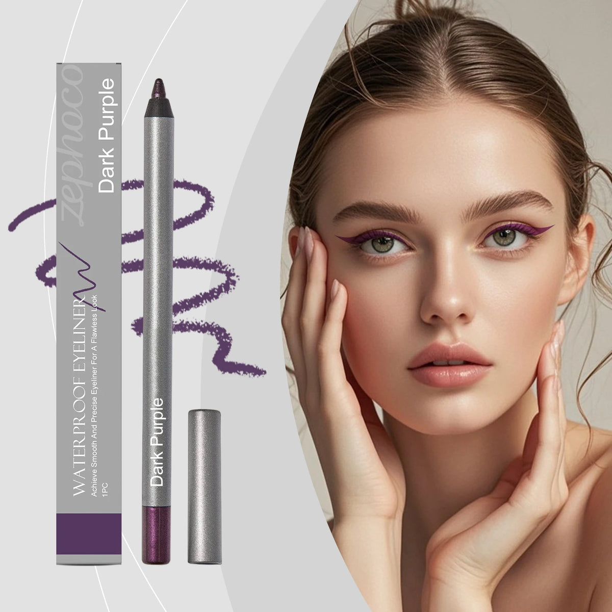 Zephoco Waterproof Gel Eyeliner Pencil – Smudge-Proof Gel Eyeliner Pencil Qst