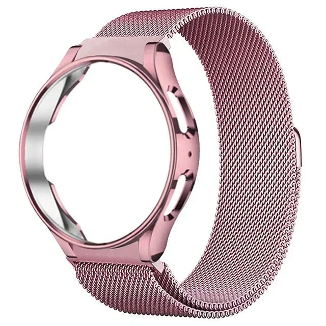TPU Case & Metal Strap Samsung Galaxy Watch 6 Classic 47mm Smartwatch Case & Strap Qme HP P Watch 6 40mm