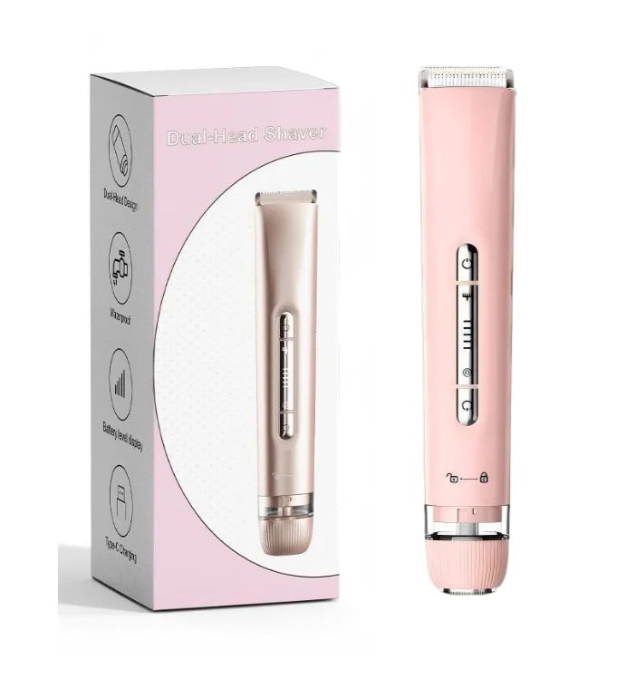 VIMYSHOW 2-in-1 Waterproof Bikini Trimmer & Body Shaver Bikini Trimmer Qst Pink