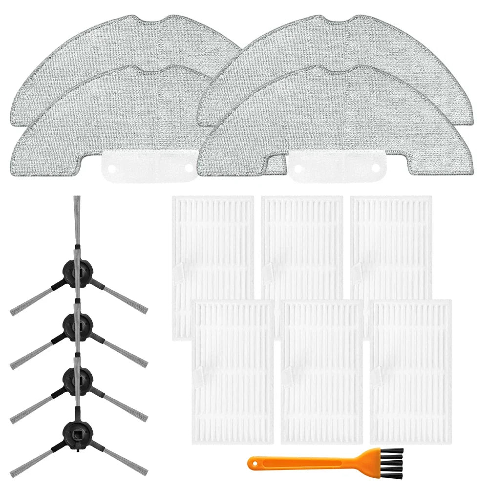 Robot Vacuum Side Brush, Filter & Mop Cloth Kit – W7 W9 W11 Vacuum Replacement Kit Qme Default Title