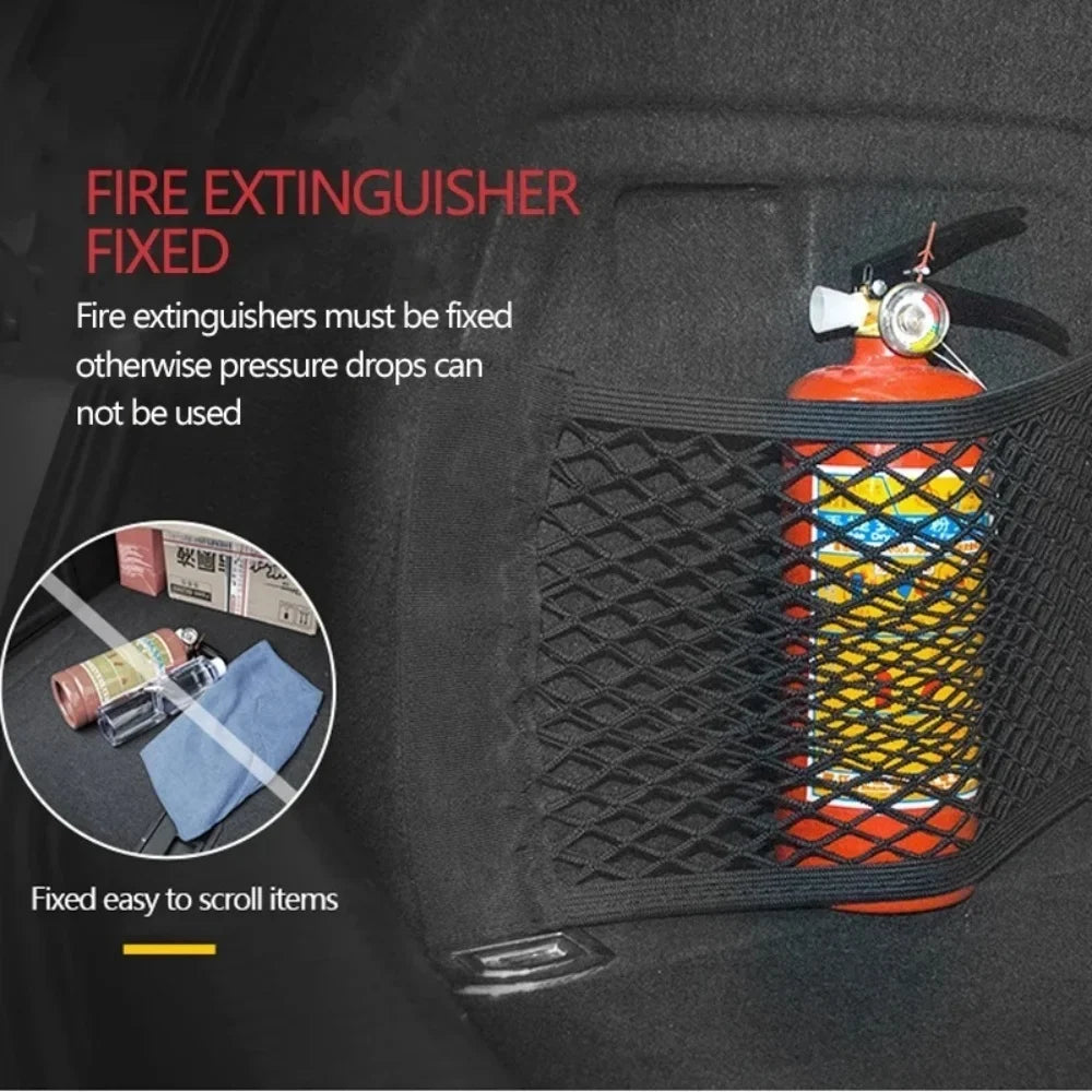 Double-Layer Mesh Car Trunk Organizer | Universal Storage Bag Car Trunk Organizer Qme