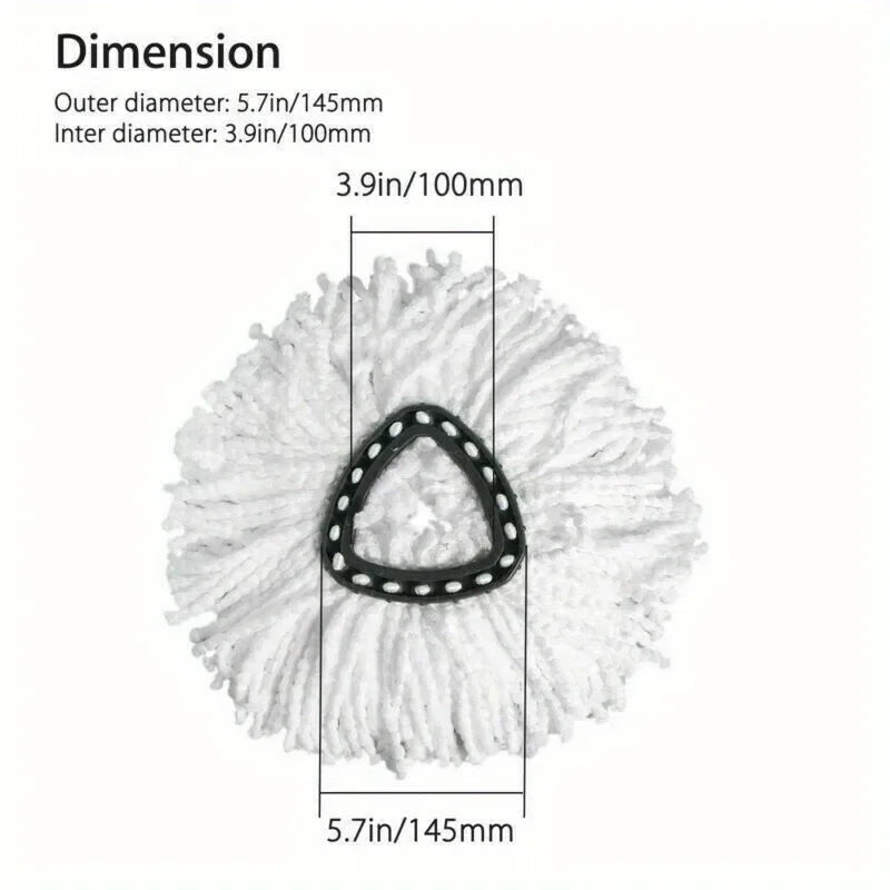 Spin Mop Head Replacement – Washable Wet & Dry Refill Mop Head Refill Qme