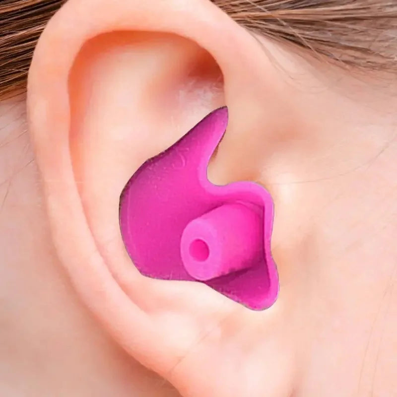 Waterproof Silicone Swimming Earplugs – 1 Pair, 4 Colors Swimming Earplugs Qme