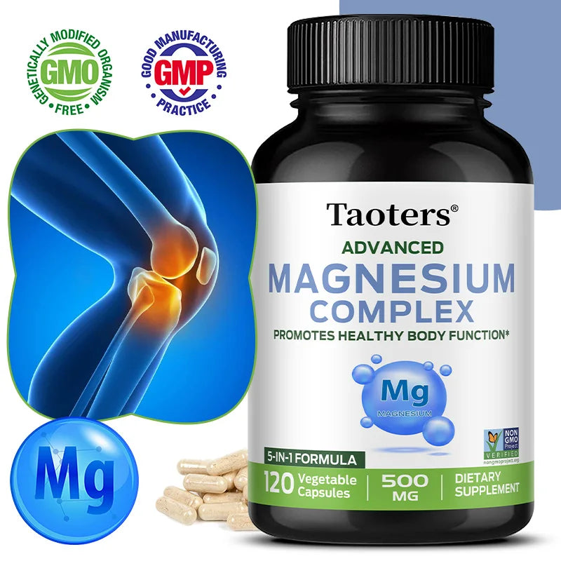 Taoters Magnesium Complex Capsules – High Absorption Formula Mineral Supplement Qst