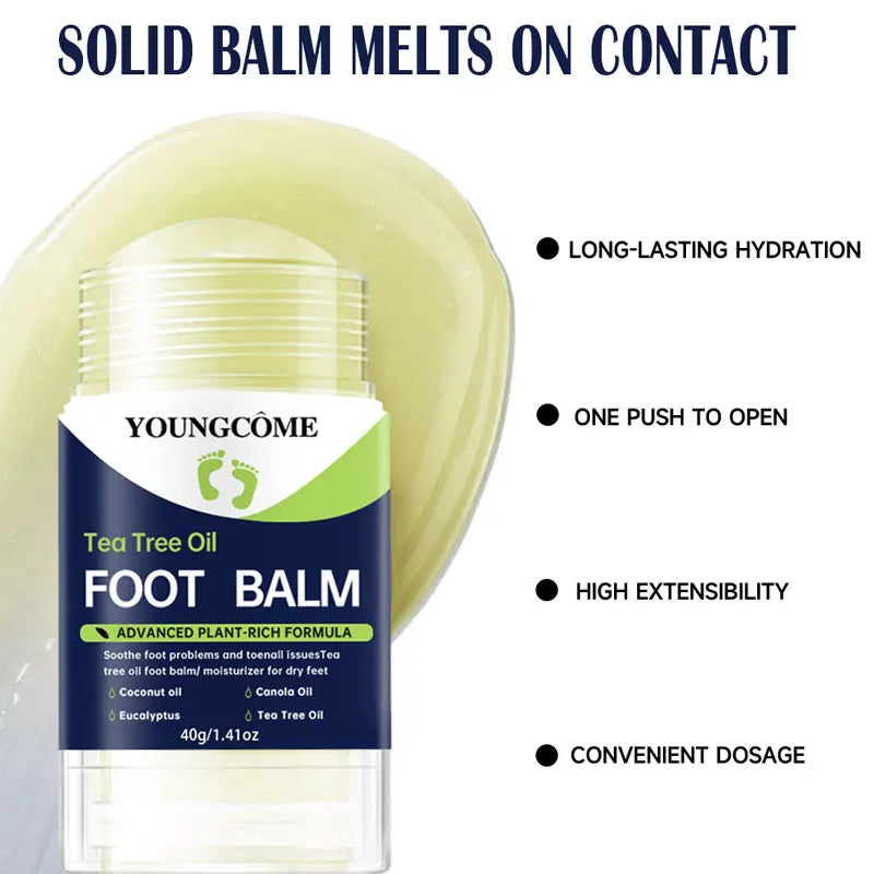 Tea Tree Oil Foot Balm 40g – Moisturizing Cream All Skin Types Foot Balm Cream Qst
