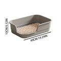 Semi-Enclosed Cat Litter Box with Scoop – Easy Clean & Odor Control Cat Litter Box Qme Gray