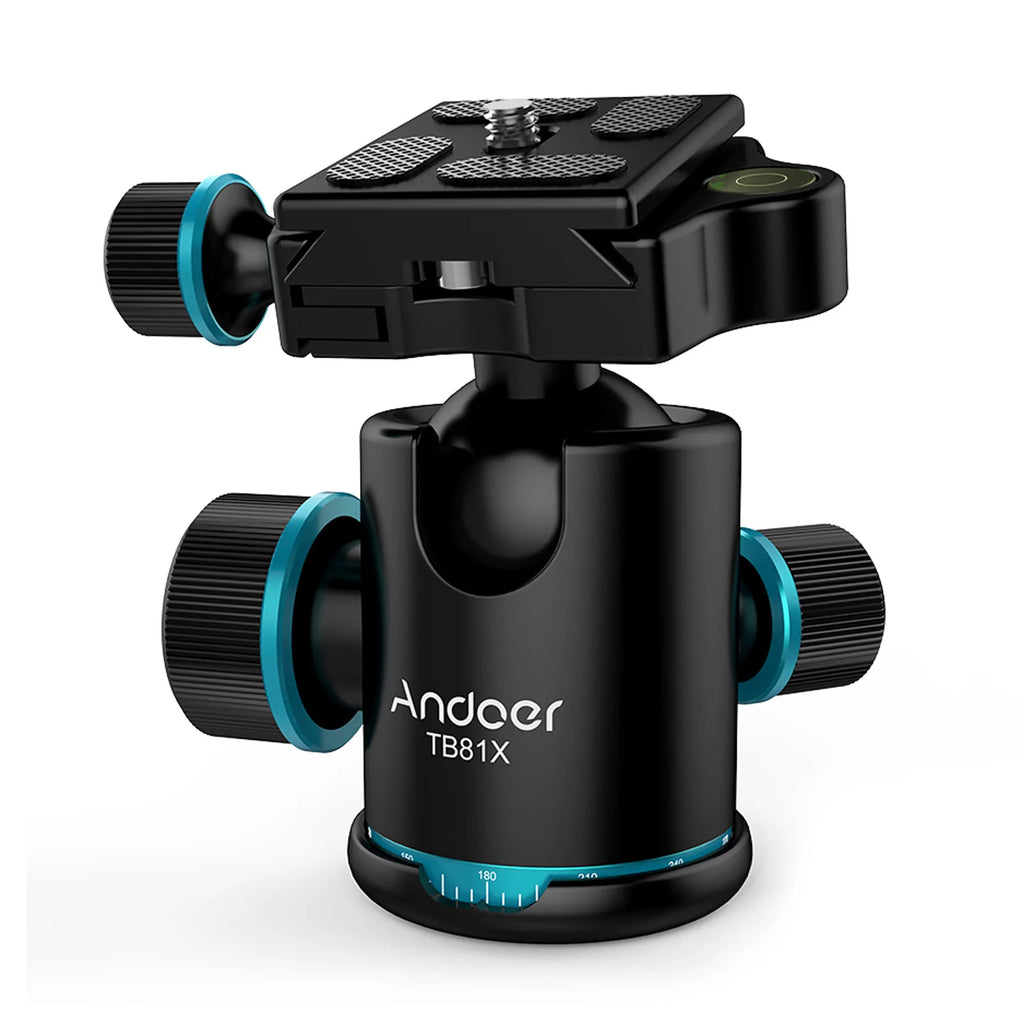 Andoer TB81X 360° Panoramic Tripod Ball Head | 8KG Load Tripod Ball Head Qst 1pcs QRP