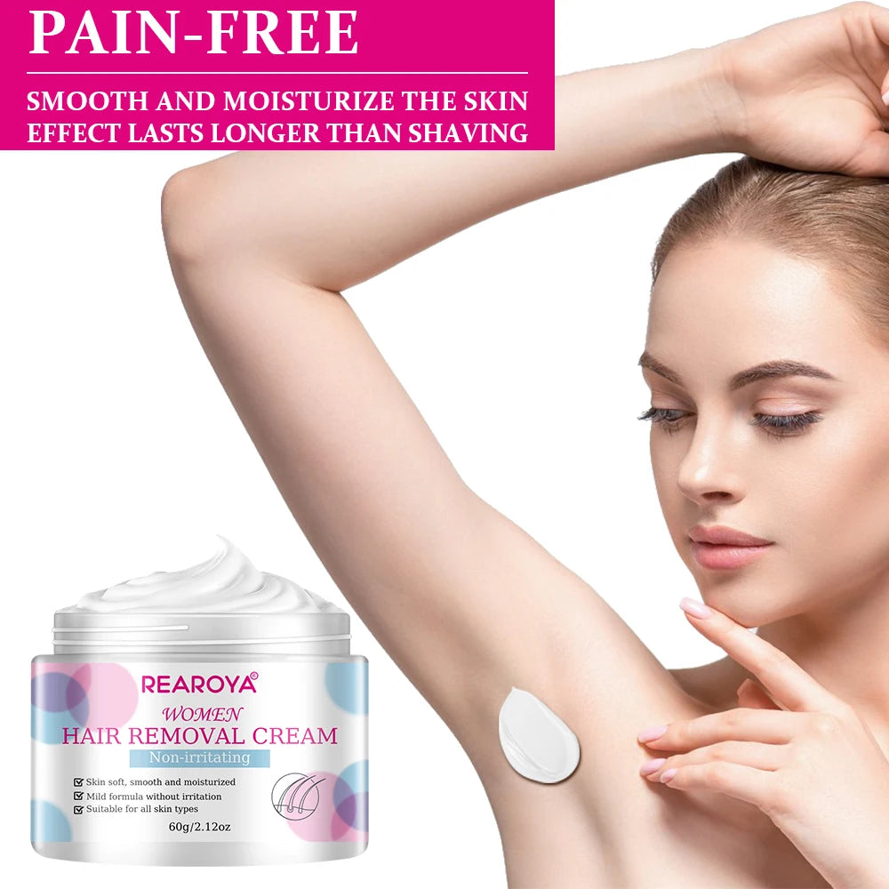 REAROYA Hair Removal Cream – Gentle Depilatory for Men & Women Hair Removal Cream Qst