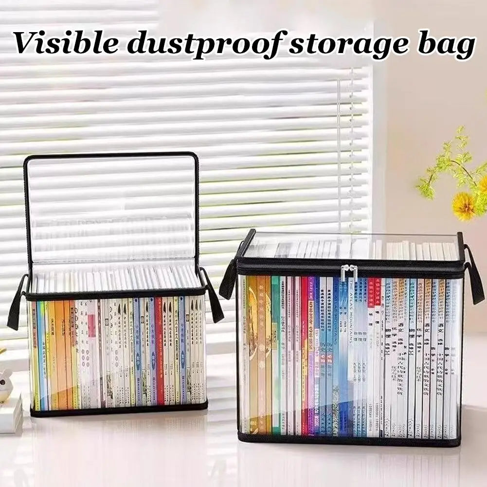 Foldable Waterproof Book Storage Box – Large Capacity Organizer Foldable Storage Box Qme
