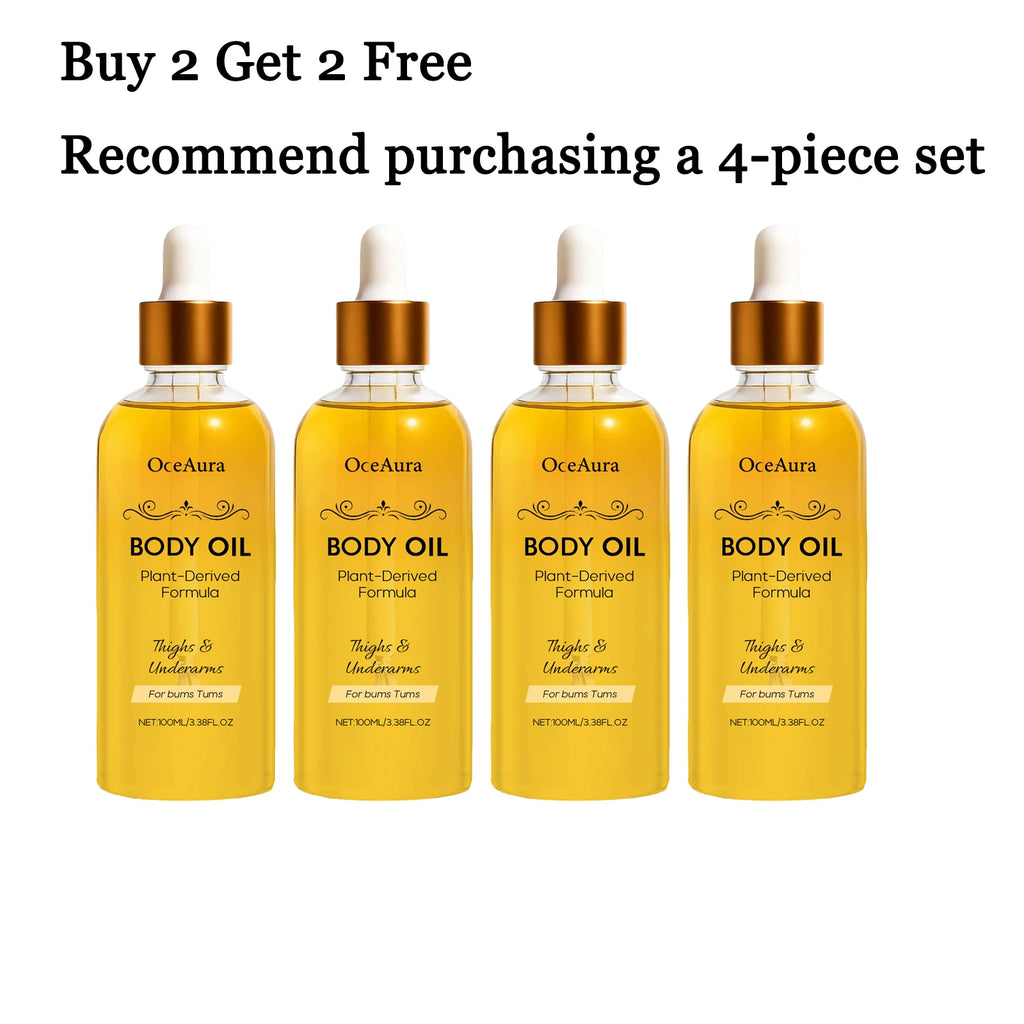 OceAura 100ml Natural Body Oil – Moisturizing & Softening Body Massage Oil Qst 4 pcs Other