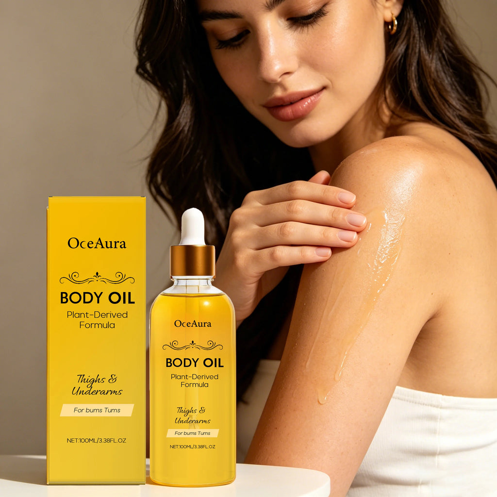OceAura 100ml Natural Body Oil – Moisturizing & Softening Body Massage Oil Qst