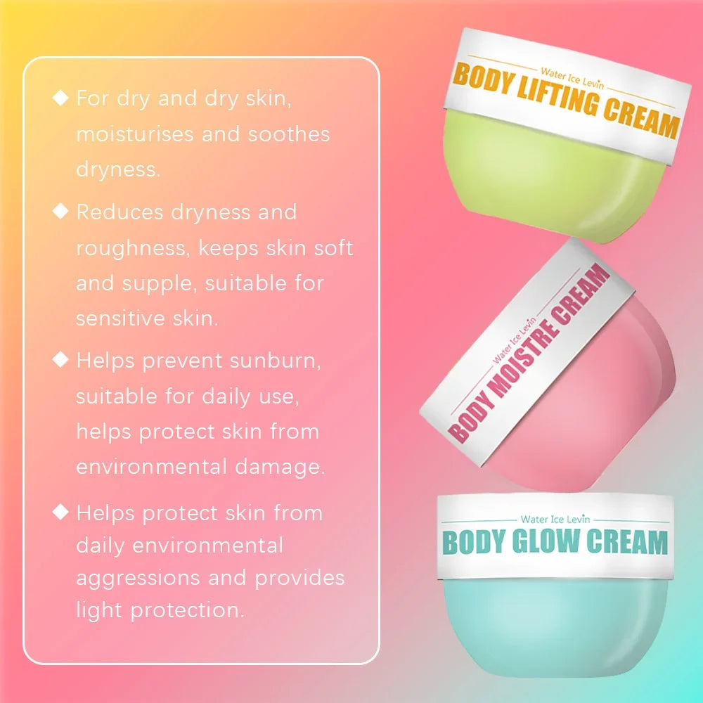 3-Piece Body Glow Firming & Lifting Moisturizer Cream Set Body Moisturizer Set Qme