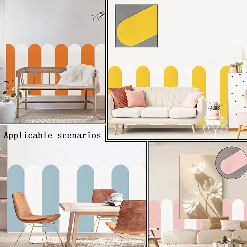 20-Piece Two-Color Self-Adhesive Wall Stickers | Thickened PVC Wall Stickers Qme