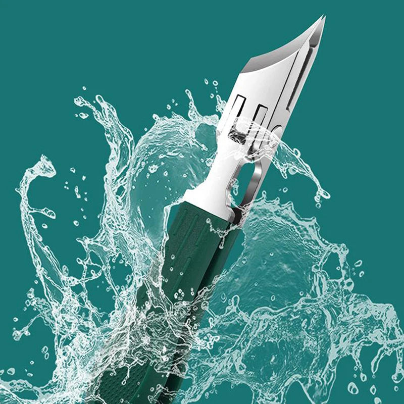HNKMP Slant Nail Clipper – Anti-Splash Pointed Stainless Steel Nail Clipper Qst