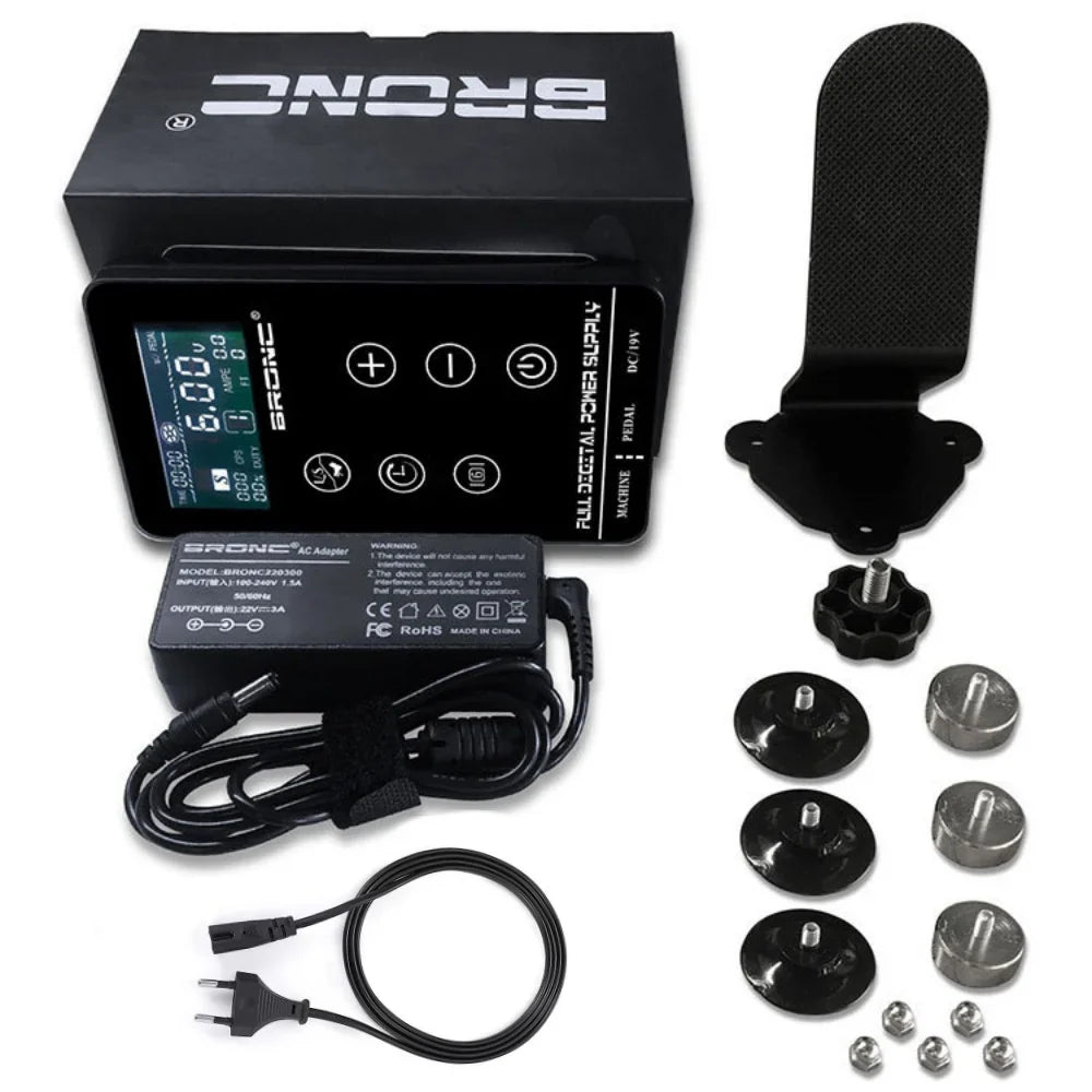 Hummingbird BRONC Upgrade Tattoo Power Supply Touch Screen Tattoo Power Supply Qme EU Power Cable