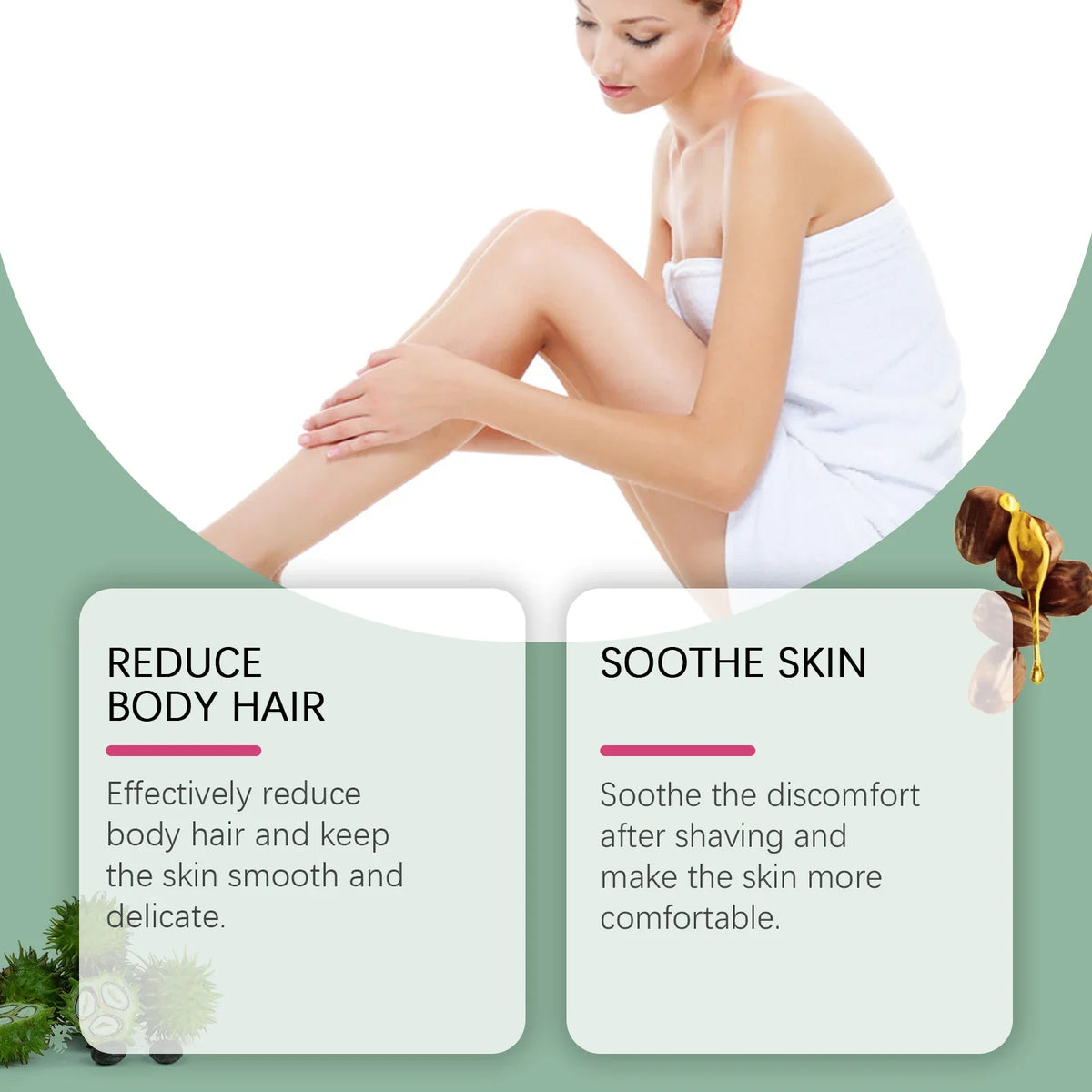 Cyperus Rotundus Hair Minimizing Serum | Smooth Skin Oil Hair Minimizing Serum Qme