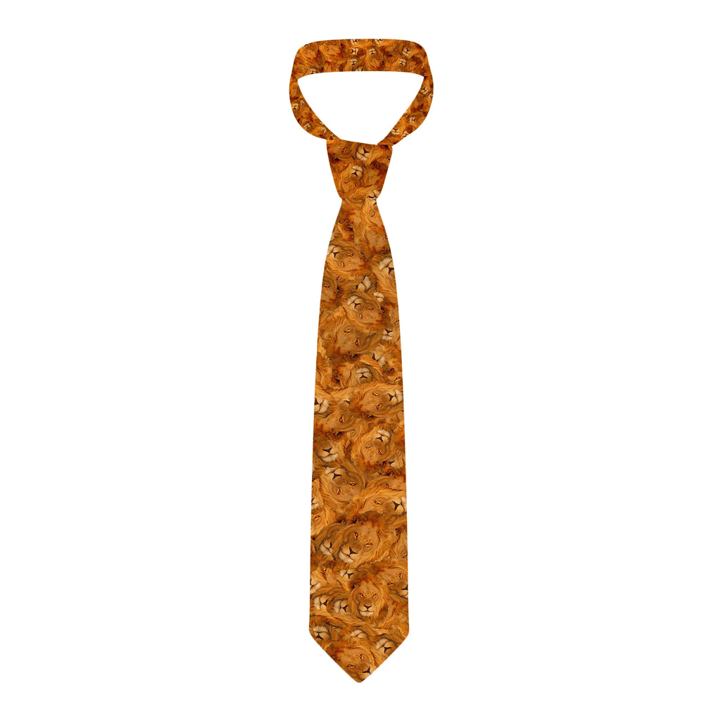 Lion King Safari Print Novelty Necktie for Men & Women Novelty Print Necktie Qme