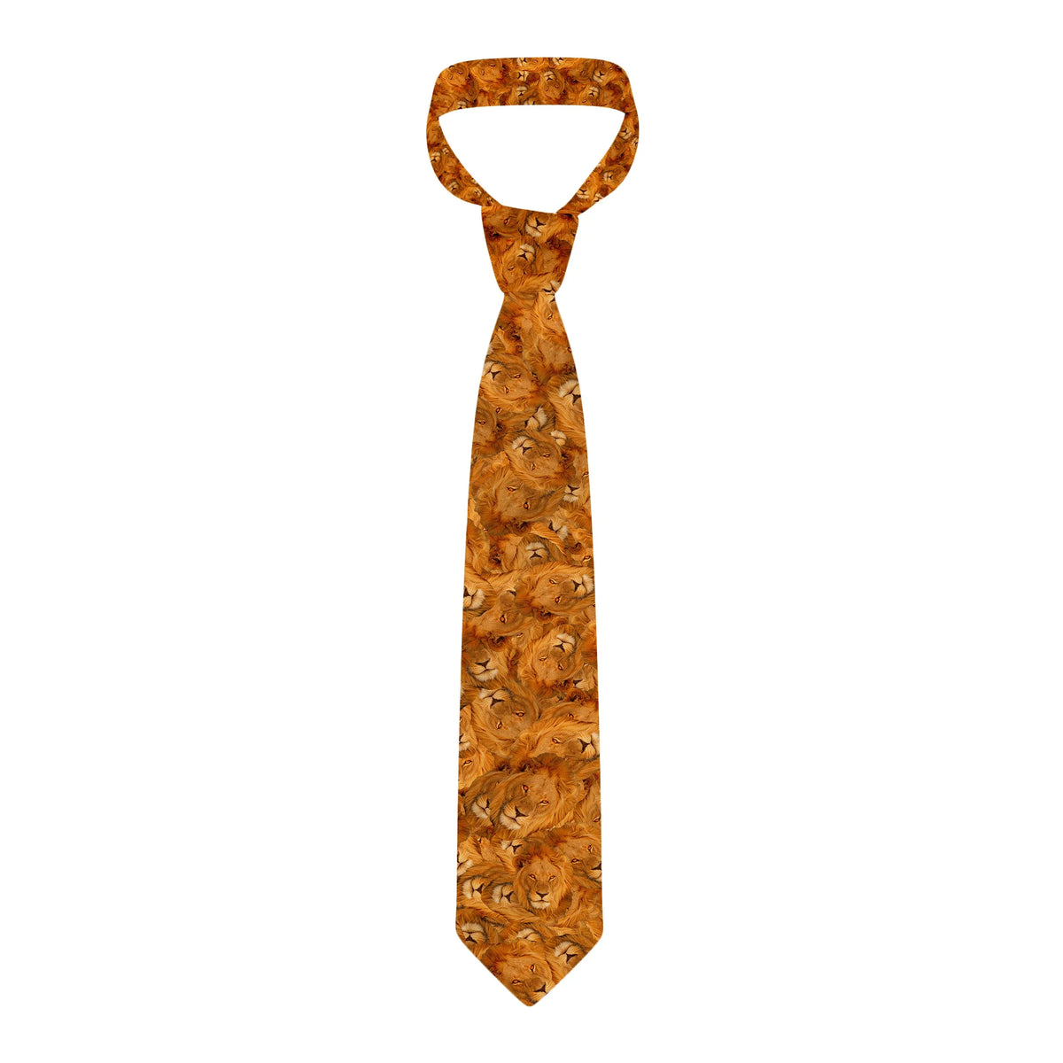 Lion King Safari Print Novelty Necktie for Men & Women Novelty Print Necktie Qme