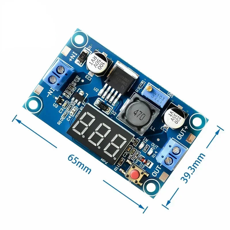 Adjustable Step-Down DC Module LM2596S Digital Voltmeter Display DC Voltage Regulator Module Qme