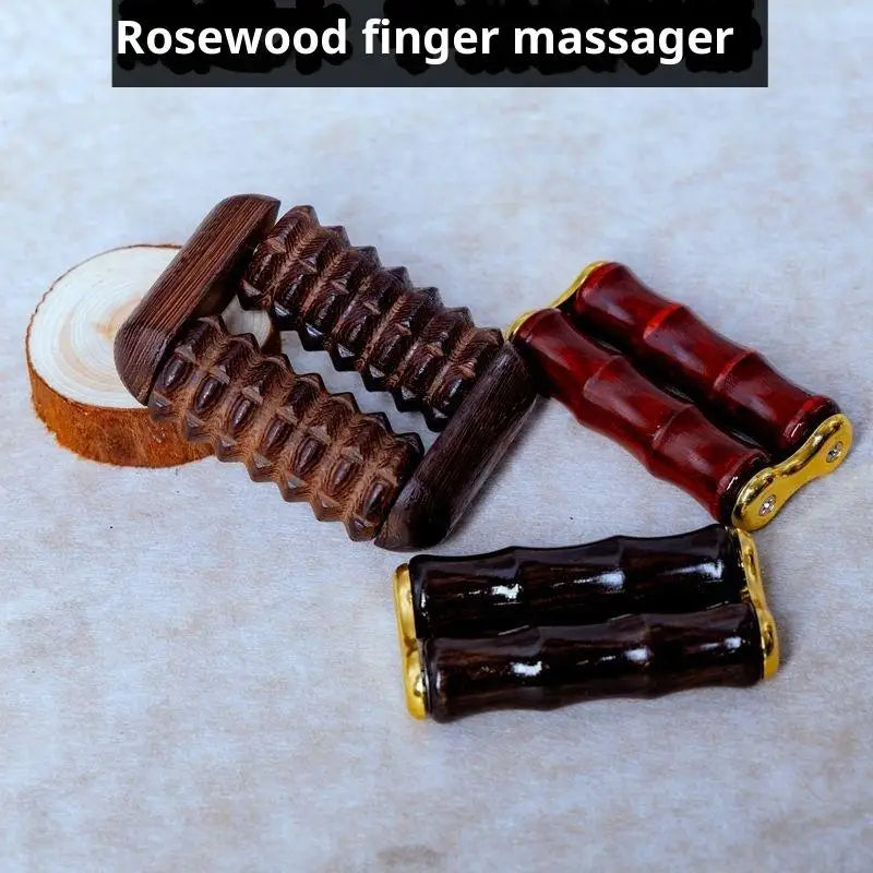 Wood Roller Finger Massager – Sandalwood & Chicken Wing Finger Massage Roller Qst