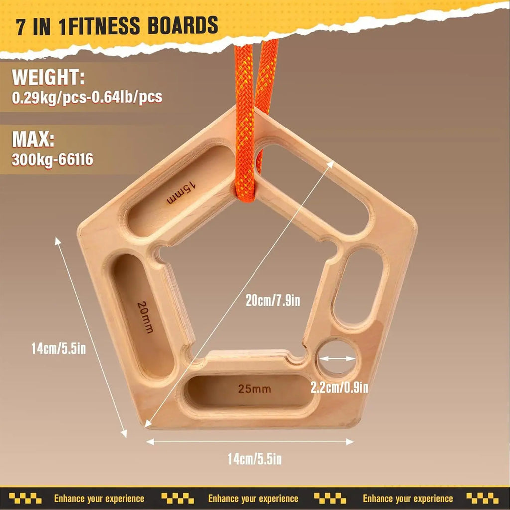 Wooden Climbing Fingerboard | Rock Climbing Finger Trainer Climbing Fingerboard Qme