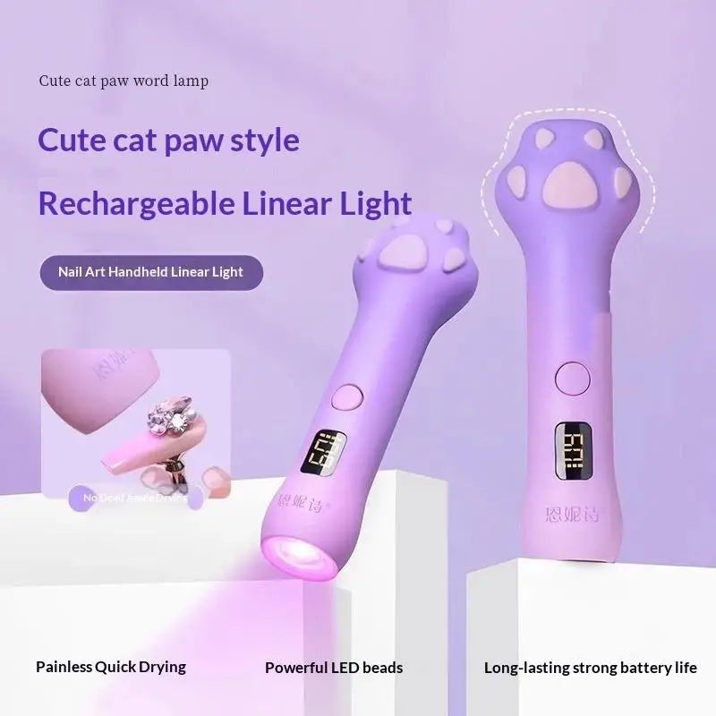 Cute Paw Rechargeable UV LED Nail Lamp – Fast Curing UV LED Nail Lamp Qme