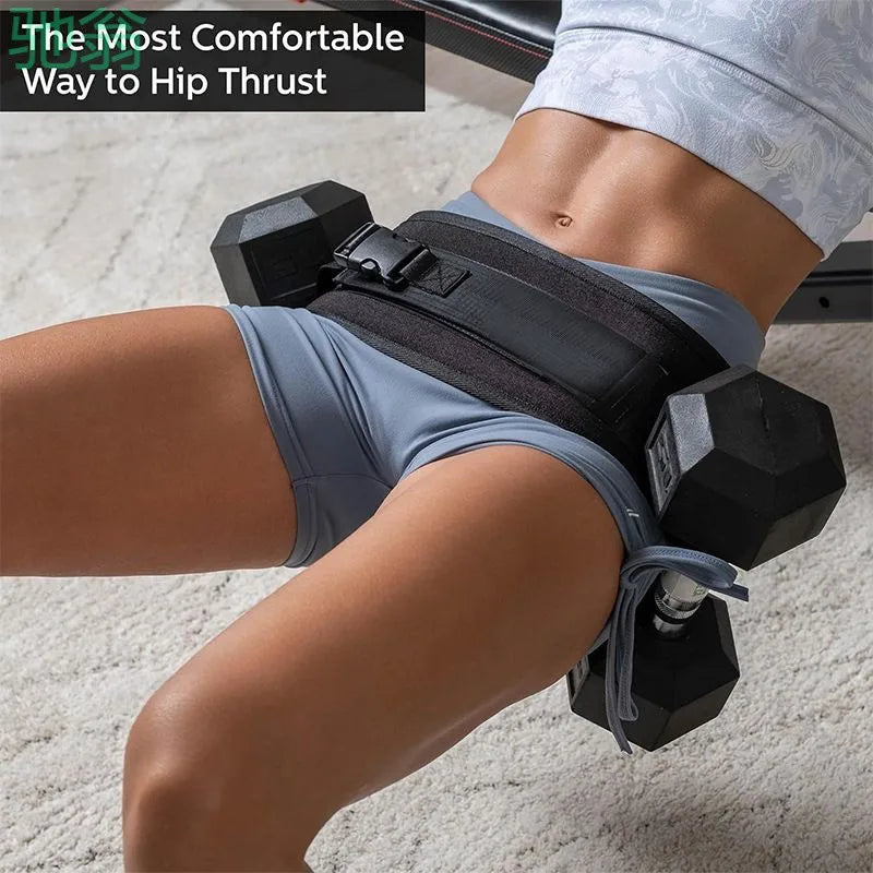 Hip Thrust Belt – Non-Slip Weighted Glute Bridge Training Weightlifting Training Belt Qme