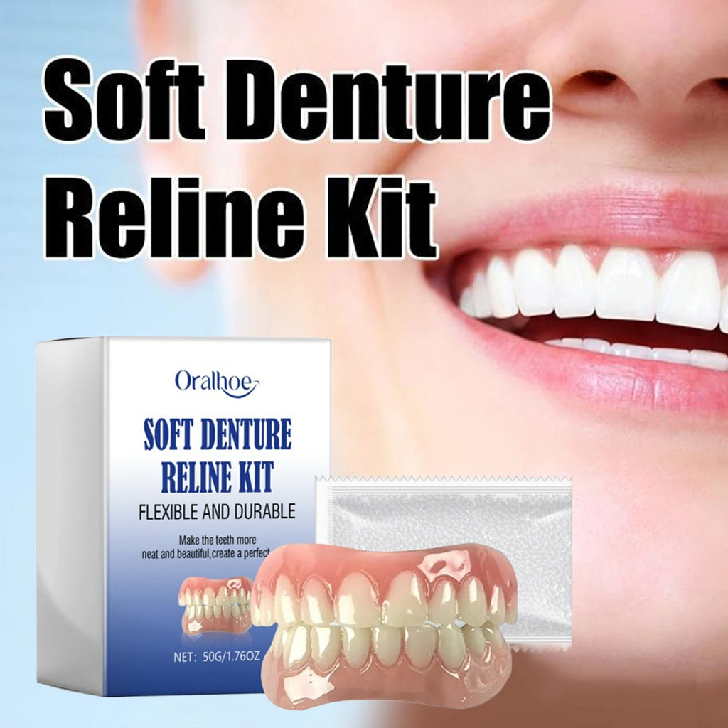Oralhoe Soft Denture Reline Kit – Temporary Cosmetic Dental Braces Denture Reline Kit Qst