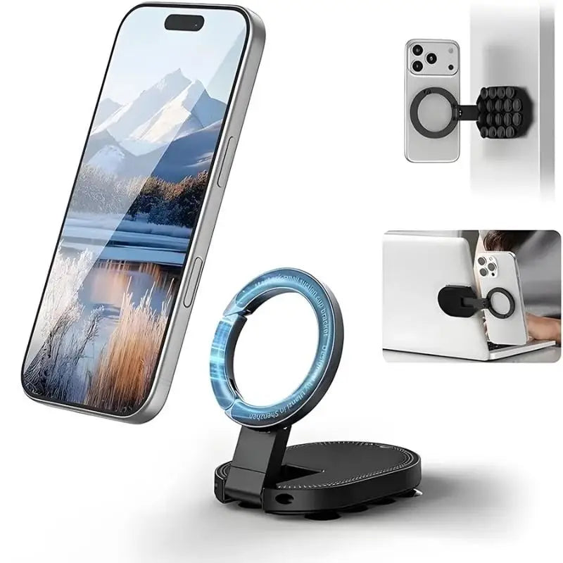 360° Rotatable 3-in-1 Magnetic Phone Holder Suction Mount Magnetic Phone Mount Qme