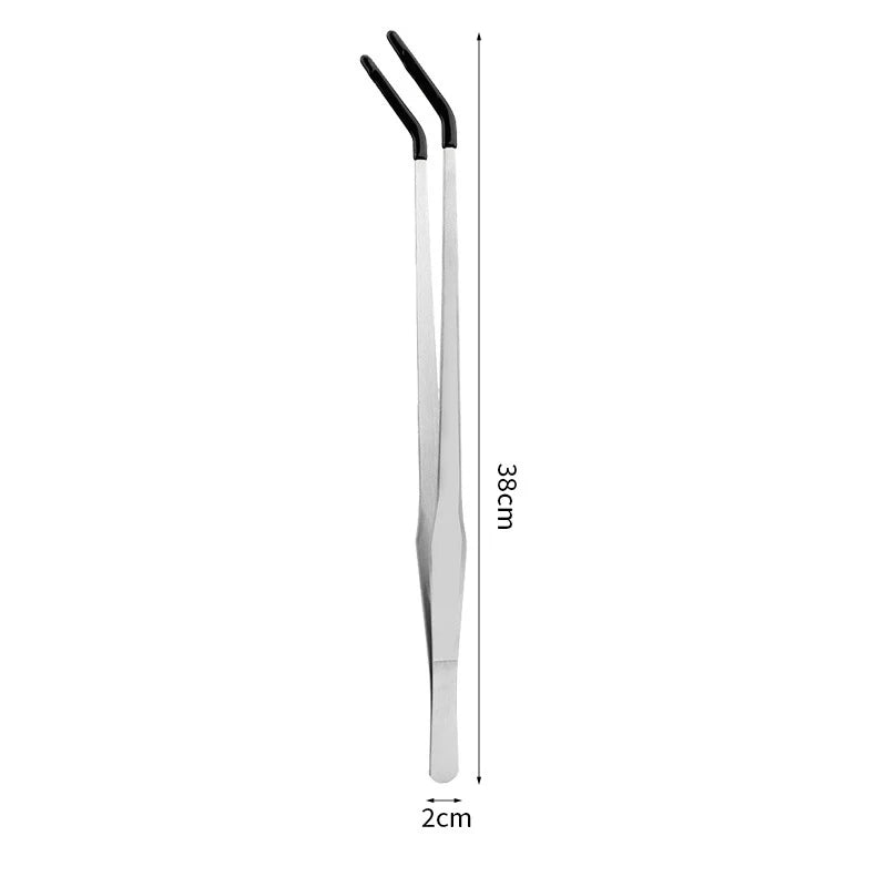 Reptile Feeding Tongs Stainless Steel Rubber Tip Tweezers Pet Feeding Tongs Qst A9