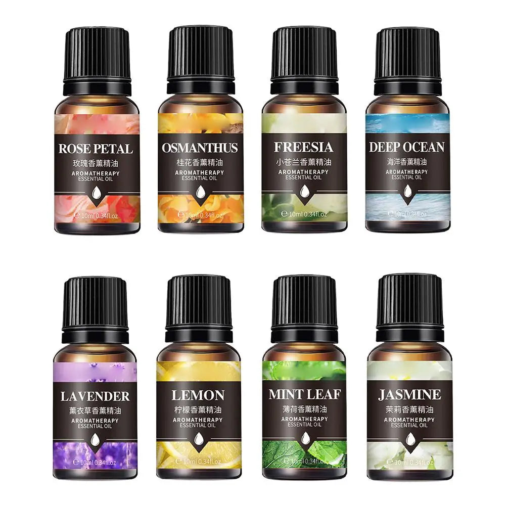 Water-Soluble Essential Oils for Aroma Diffuser & Humidifier 10ml Aromatherapy Essential Oil Qme