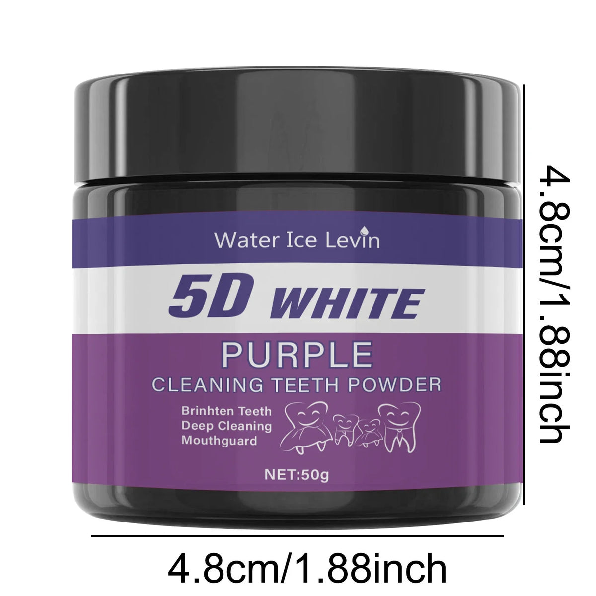 Purple Sulfate-Free Tooth Polishing Whitening Powder 50g Tooth Polishing Powder Qme