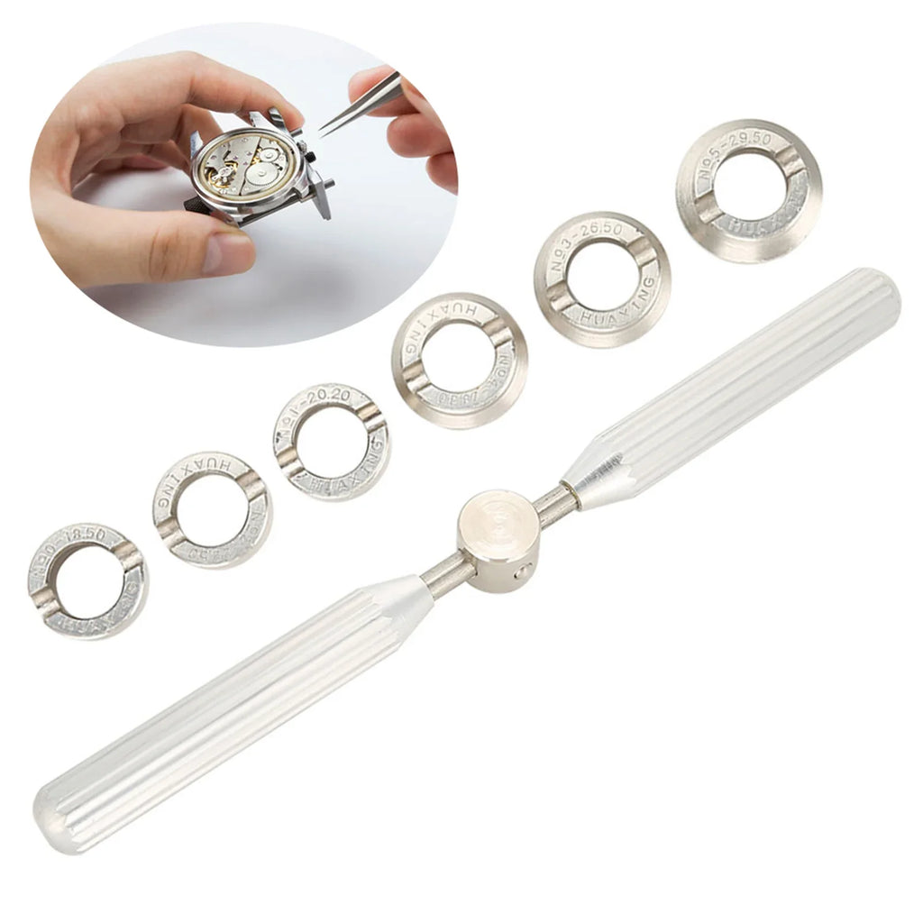 Watch Back Case Opener Wrench & Dies Tool Set | Watchmaker Kit Watch Repair Tool Qme
