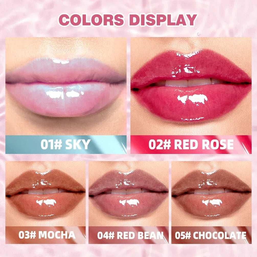 QIBEST Mirror Jelly Lip Gloss – Shiny Moisturizing Gloss Jelly Lip Gloss Qme