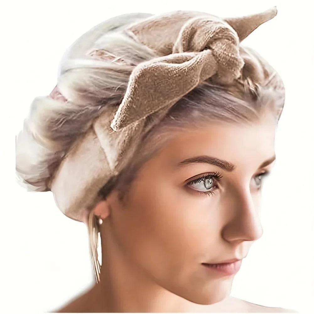 Heatless Curling Rod Headband – No Heat Curl Ribbon & Scrunchies Heatless Hair Curler Qme