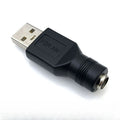 USB to DC Power Plug Adapter Set – Multi-Size Barrel Connectors DC Power Adapter Set Qme Female to Male 5.5x2.1mm