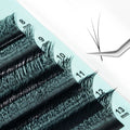 NATUHANA Fox Eye W-Shaped 3D 4D 5D Eyelash Extensions | Cat Eye Eyelash Extensions Qme FOX 3D W C 0.07mm|9mm