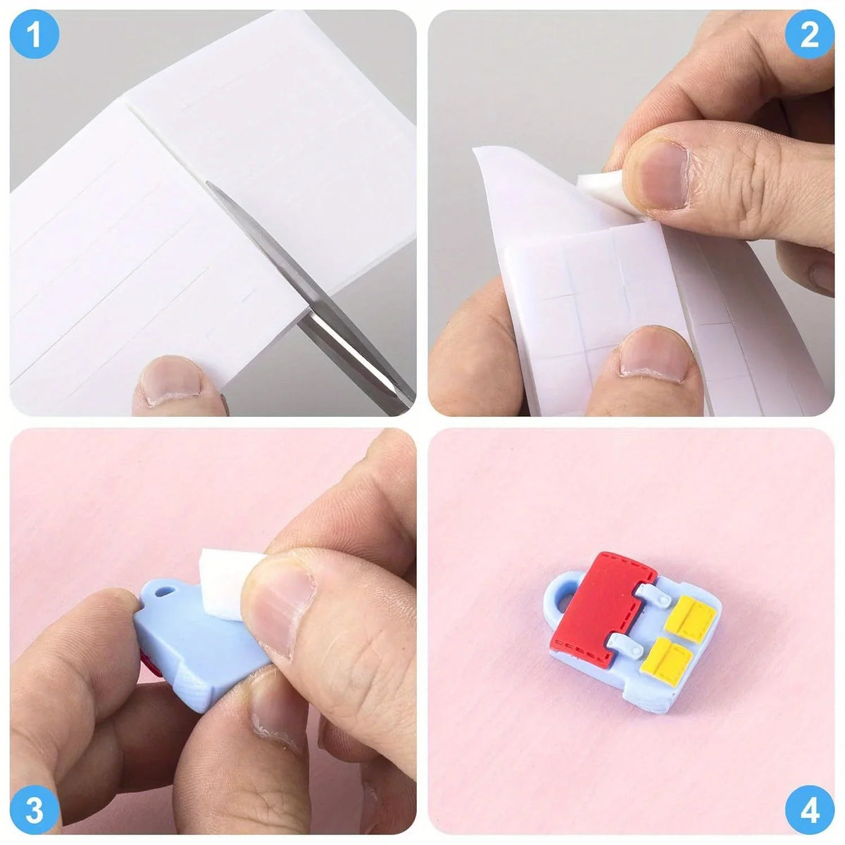 Double-Sided Foam Adhesive Dots & Squares | Pre-Cut DIY Tape Foam Craft Adhesive Qme