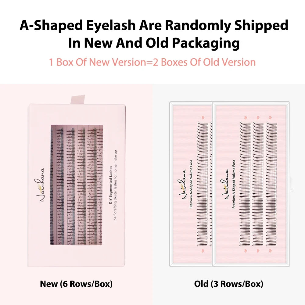 NATUHANA M-Shape Premade Volume Fan Lashes – Natural & Fluffy Premade Volume Lashes Qme