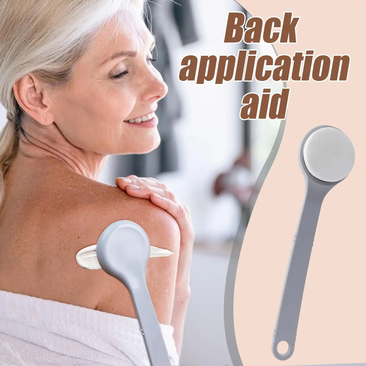 Long Handle Back Lotion Applicator – Sponge Head Sunscreen Body Lotion Applicator Qme